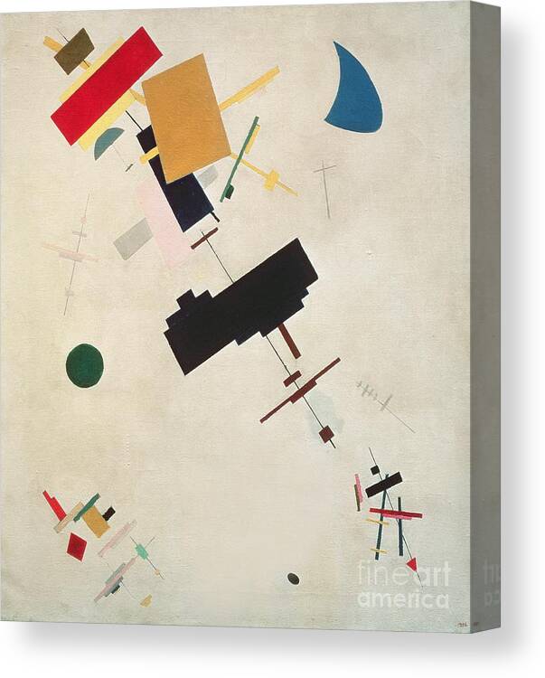 Abstract Canvas Print featuring the painting Suprematist Composition No 56 by Kazimir Severinovich Malevich