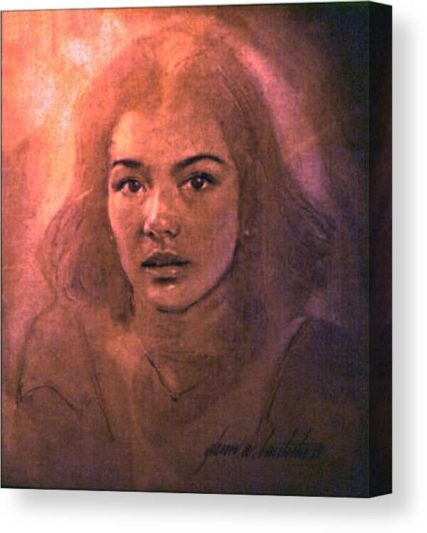 Susan Canvas Print featuring the painting Susan 1980 B by Glenn Bautista