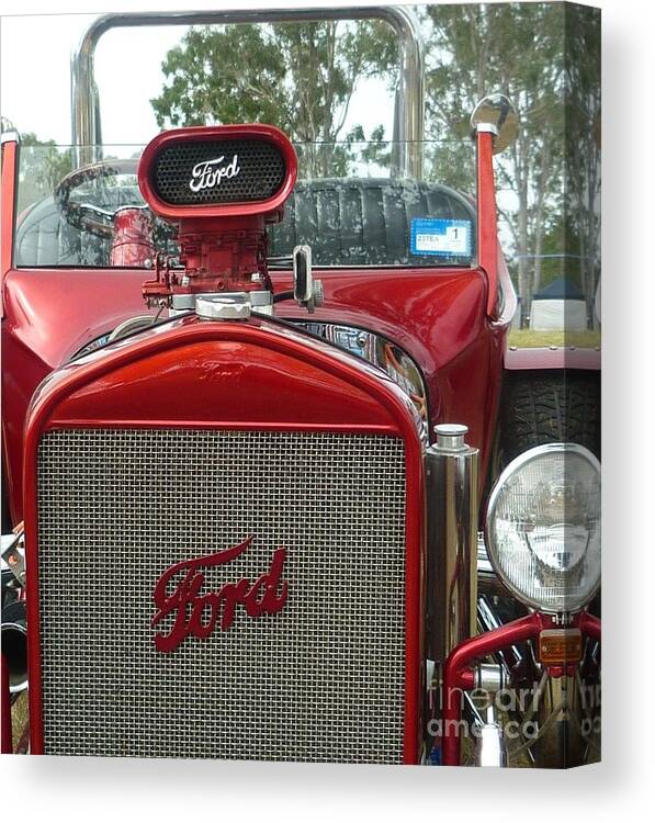 Ford Canvas Print featuring the photograph T Model Ford by Therese Alcorn