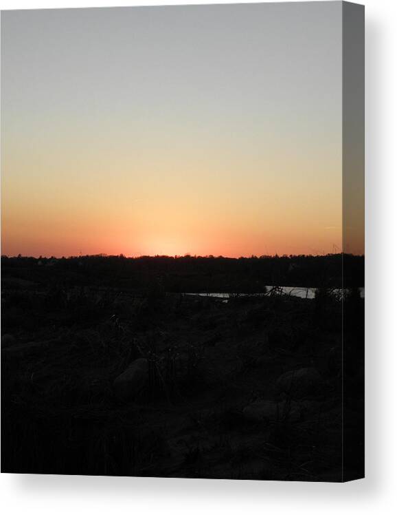 Sunset Canvas Print featuring the photograph Westerly RI sunset by Kim Galluzzo