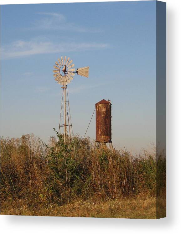  Canvas Print featuring the photograph WIndmill by Amy Hosp