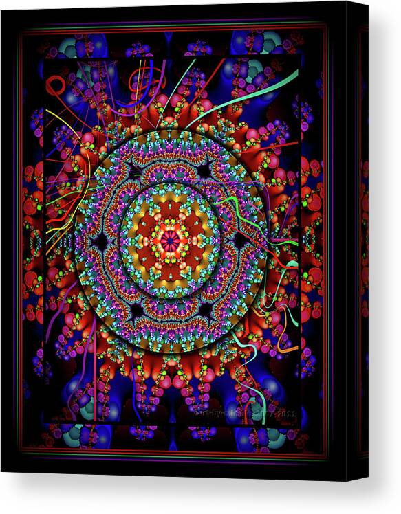 Mandala Canvas Print featuring the digital art 003 - Mandala by Mimulux Patricia No