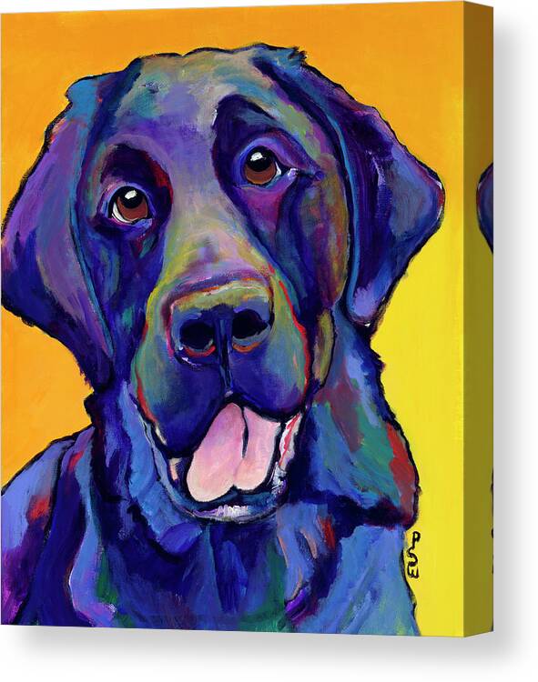 Labrador Rertrievers Canvas Print featuring the painting Buddy #1 by Pat Saunders-White