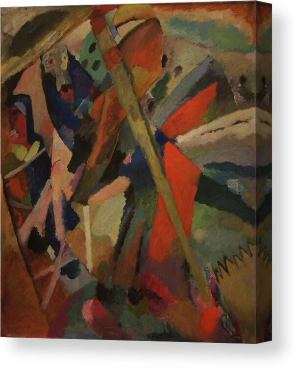 Wassily Kandinsky Canvas Print featuring the painting St. George #1 by Wassily Kandinsky