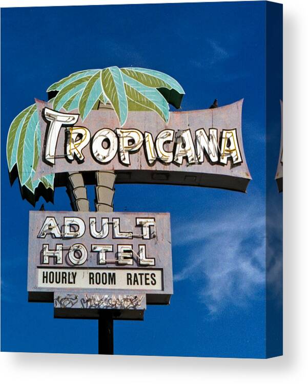 Hotel Sign Canvas Print featuring the photograph Tropicana by Matthew Bamberg