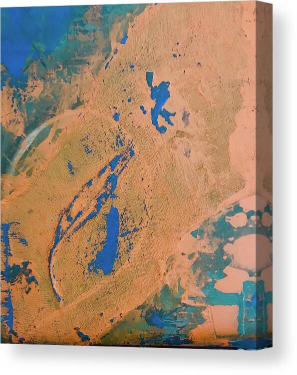 Abstract Canvas Print featuring the mixed media Untitled #1 by Laura Jaffe