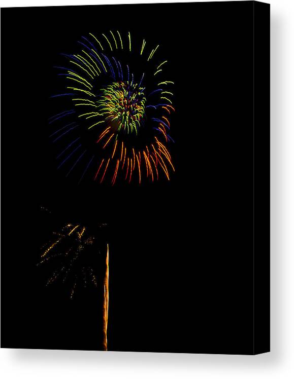 Fireworks Canvas Print featuring the photograph Fourth of July by Bill Barber