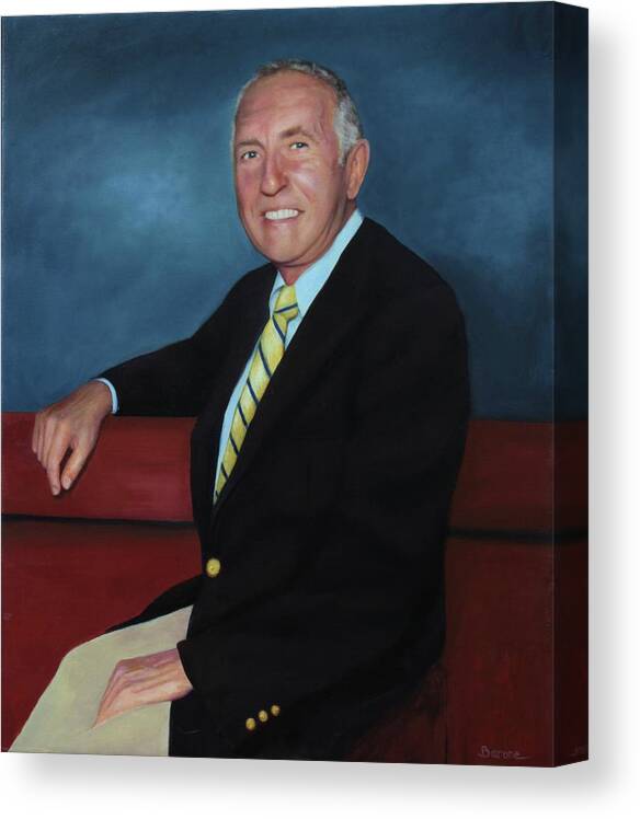  Canvas Print featuring the painting Bob Sheck's Father by Richard Barone