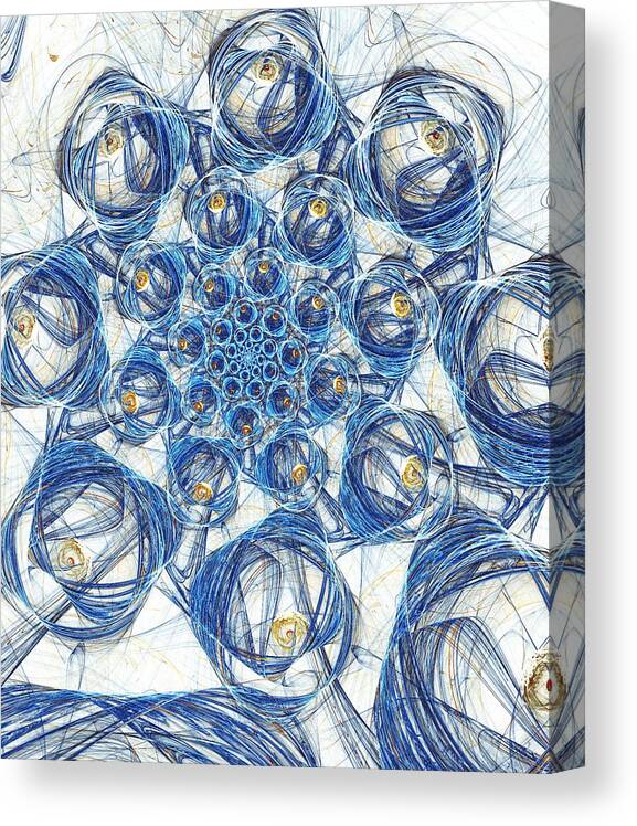 Cell Canvas Print featuring the digital art Cells by Anastasiya Malakhova