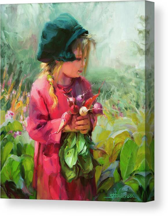 Child Canvas Print featuring the painting Child of Eden by Steve Henderson