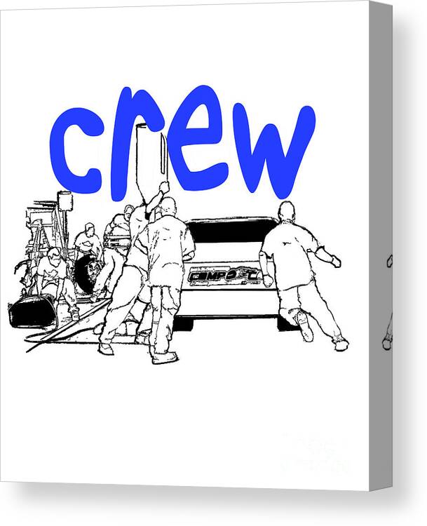 Pit Crew Canvas Print featuring the photograph Crew by Tom Griffithe