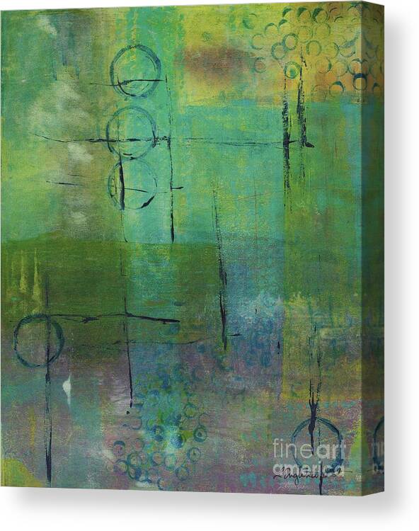 Abstract Canvas Print featuring the painting Dreaming by Laurel Englehardt