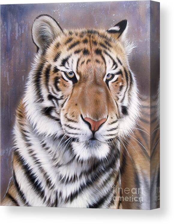 Wildlife Canvas Print featuring the painting Evo by Sandi Baker