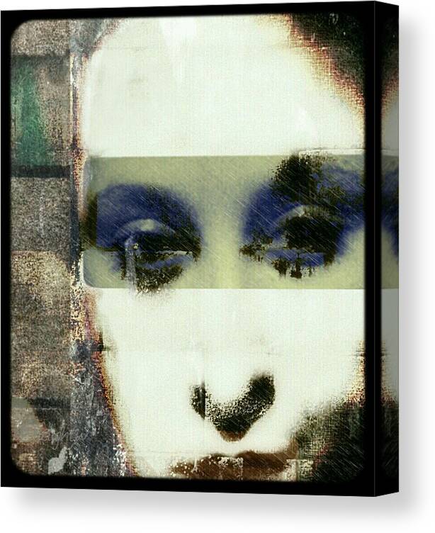Woman Canvas Print featuring the digital art Eyes Have It by Delight Worthyn