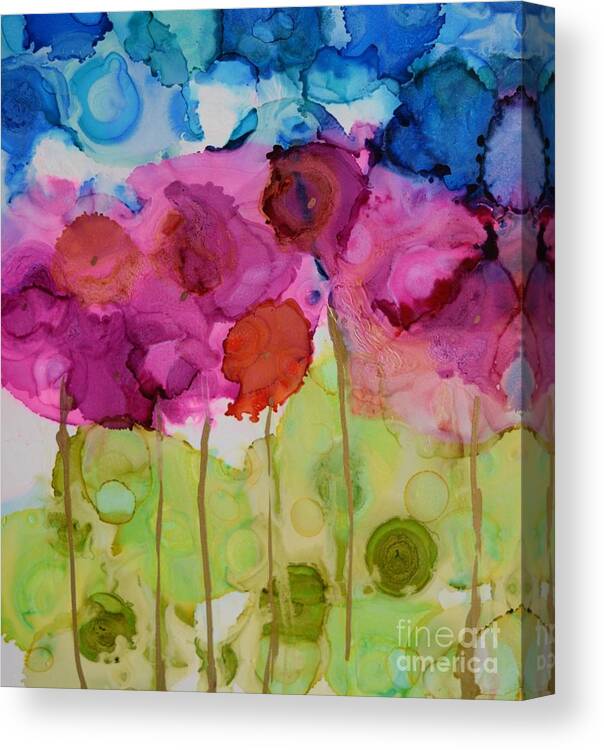 Floral Canvas Print featuring the painting Floral Pink by Beth Kluth