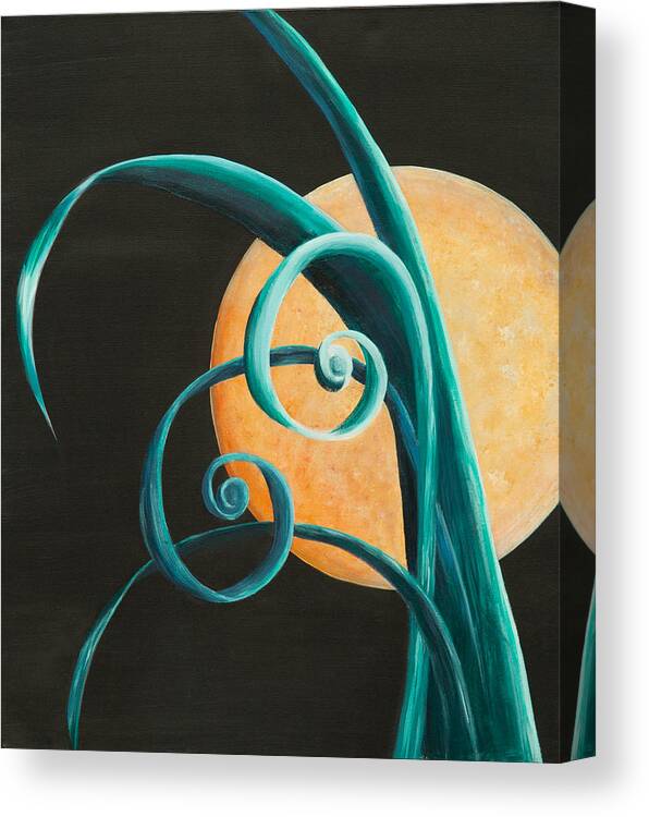 Art Canvas Print featuring the painting Full Moon by Reina Cottier
