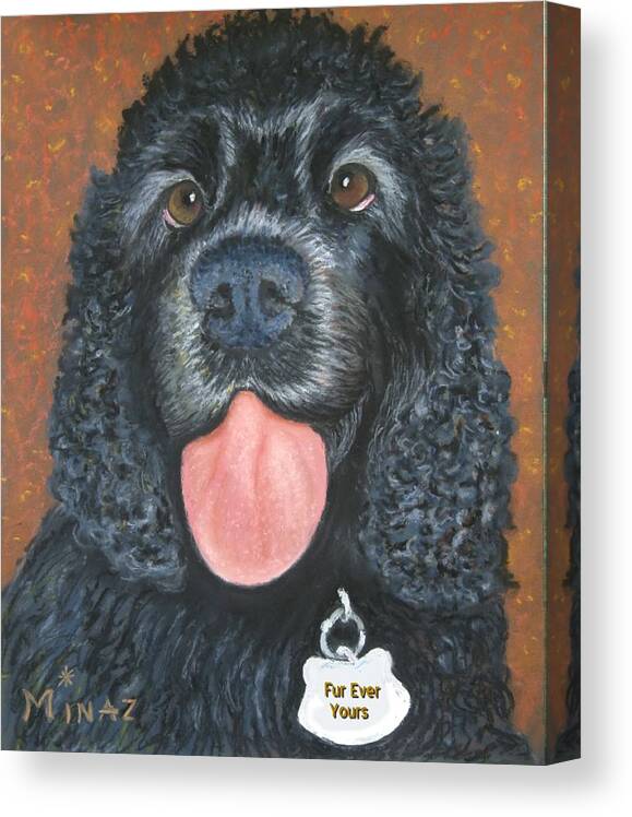 Spaniel Canvas Print featuring the painting Fur Ever Yours by Minaz Jantz