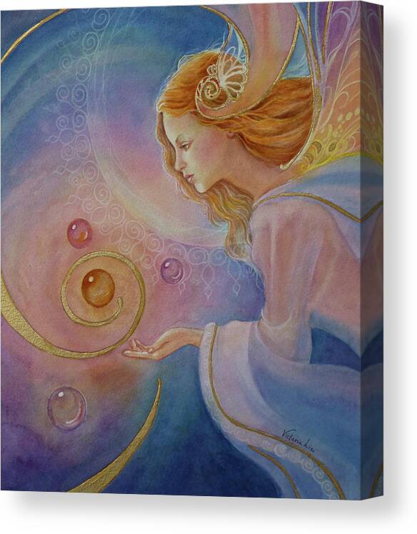 Angel Canvas Print featuring the painting Golden Mean by Victoria Lisi