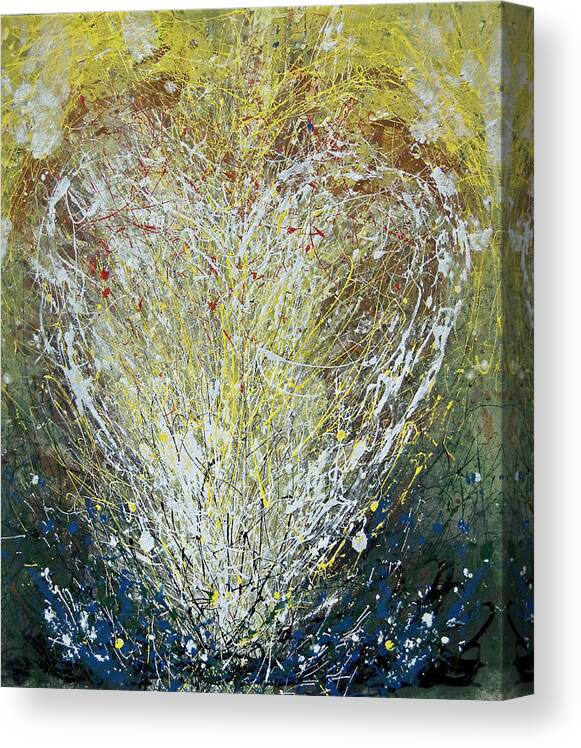 Love Canvas Print featuring the painting Heart one by John Dyess