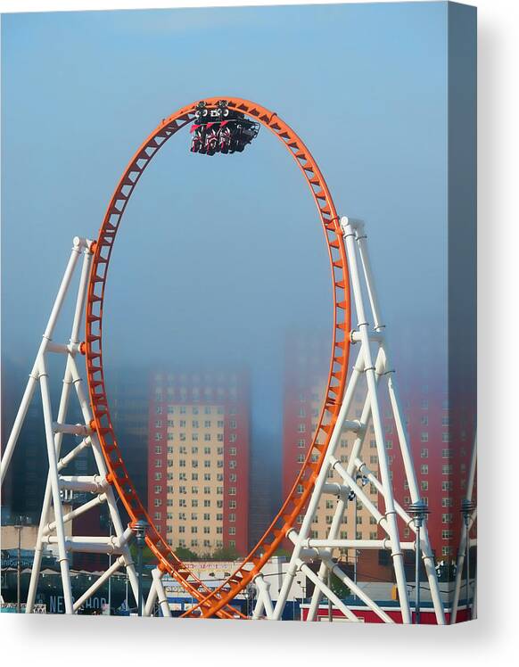 Coney Island Canvas Print featuring the photograph In the Loop by S Paul Sahm