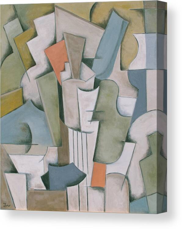 Cubism Canvas Print featuring the painting Jabuloni by Trish Toro