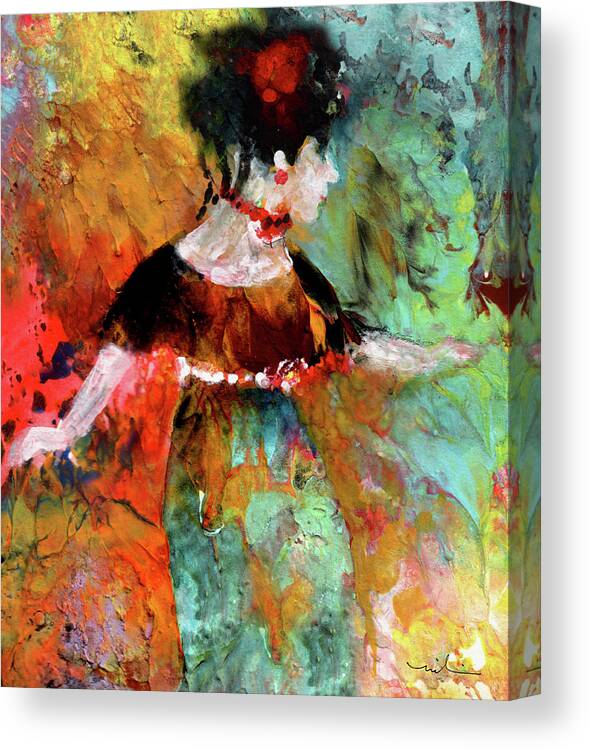 Downton Abbey Canvas Print featuring the painting Lady Cora From Downton Abbey by Miki De Goodaboom