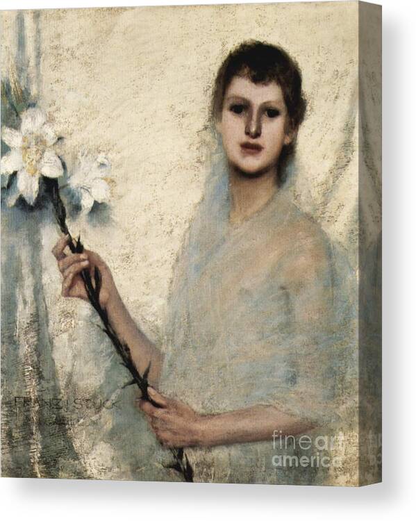 Franz Von Stuck Canvas Print featuring the painting Lady by MotionAge Designs