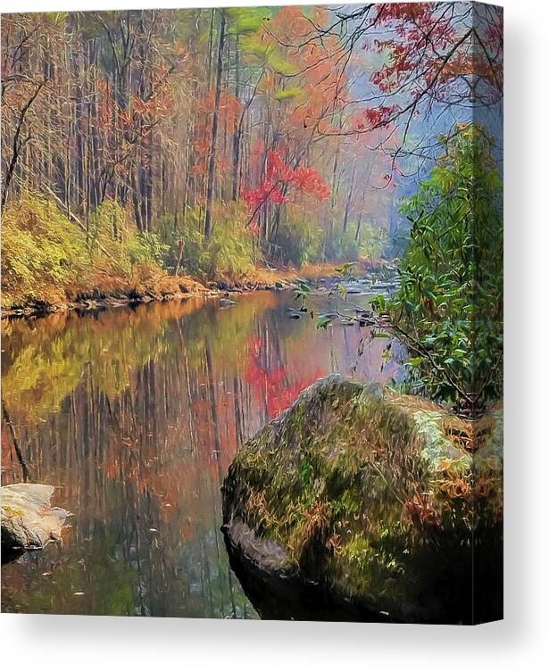 River Canvas Print featuring the painting Chattooga Paradise by Steven Richardson