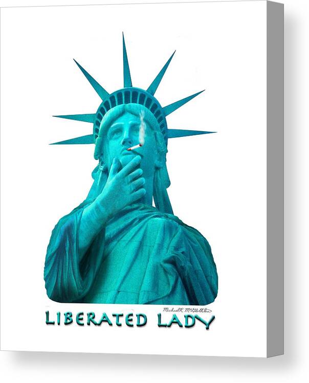 T-shirt Canvas Print featuring the photograph Liberated Lady 3 by Mike McGlothlen