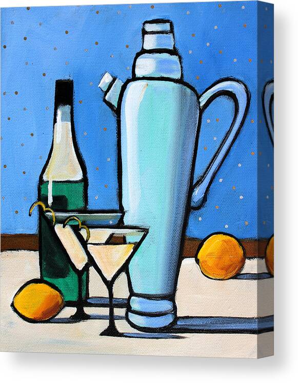 Martini Canvas Print featuring the painting Martini Night by Toni Grote