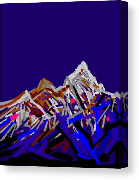 Mount Everest Canvas Print featuring the digital art Mount Everest by Anand Swaroop Manchiraju
