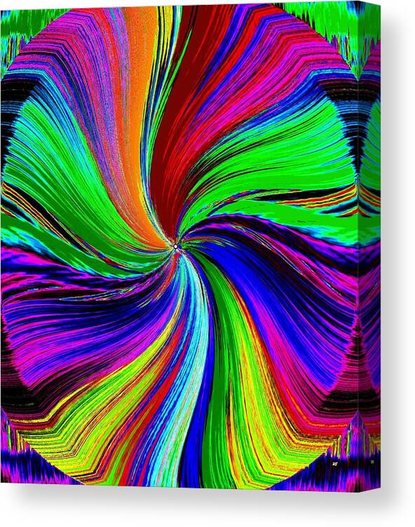 Multi-colored Canvas Print featuring the digital art No Color Unturned by Will Borden