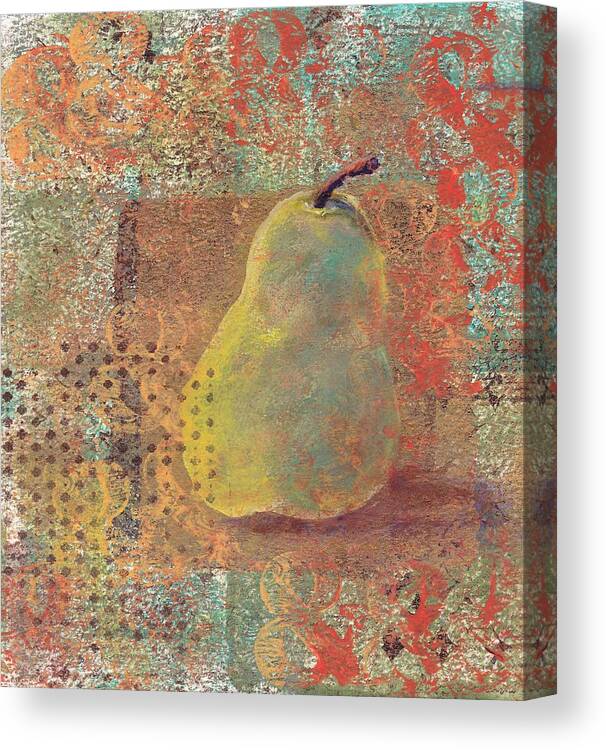 Pear Canvas Print featuring the painting Pear by Ruth Kamenev