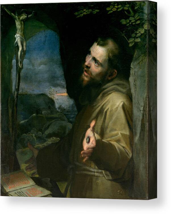 Federico Barocci Canvas Print featuring the painting Saint Francis by Federico Barocci