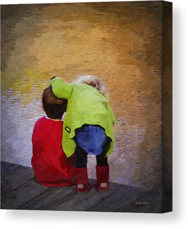 2d Canvas Print featuring the digital art Sibling Love by Brian Wallace