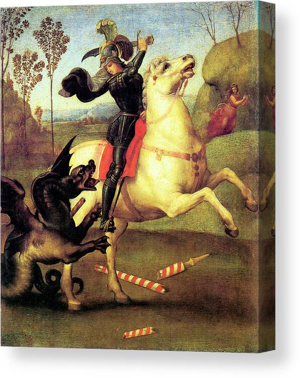 St George And The Dragon Canvas Print Canvas Art By Raphael