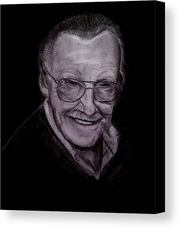 Stan Lee Canvas Print featuring the drawing Excelsior by Carole Hutchison