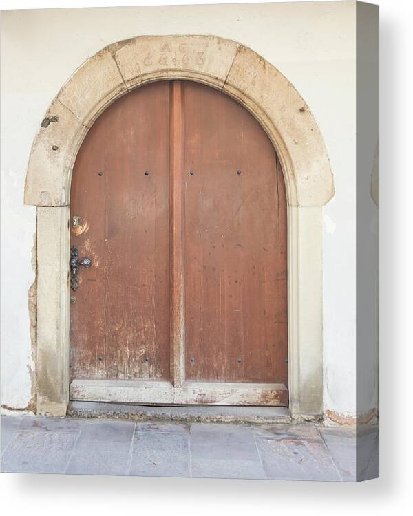 Alsace Canvas Print featuring the photograph Strasbourg Door AG 1663 by Teresa Mucha