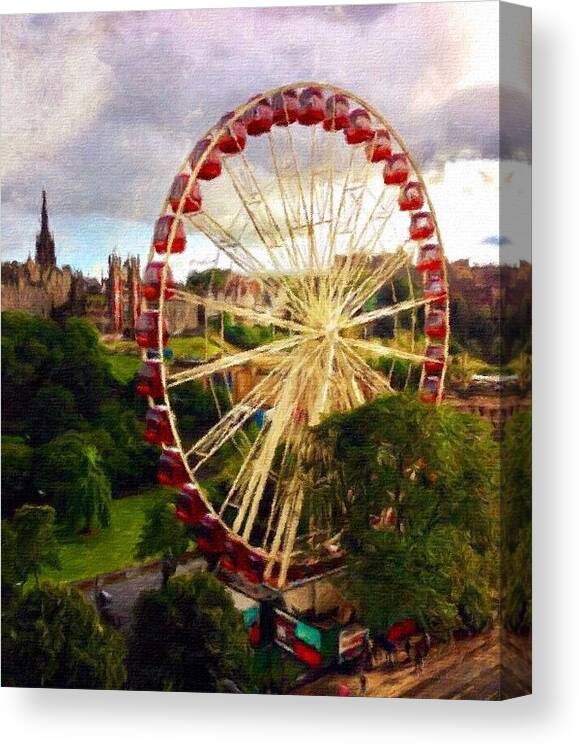Ferris Wheel Canvas Print featuring the photograph The Festival Wheel by Diane Lindon Coy