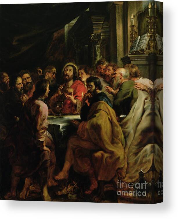 The Last Supper Canvas Print featuring the painting The Last Supper by Rubens