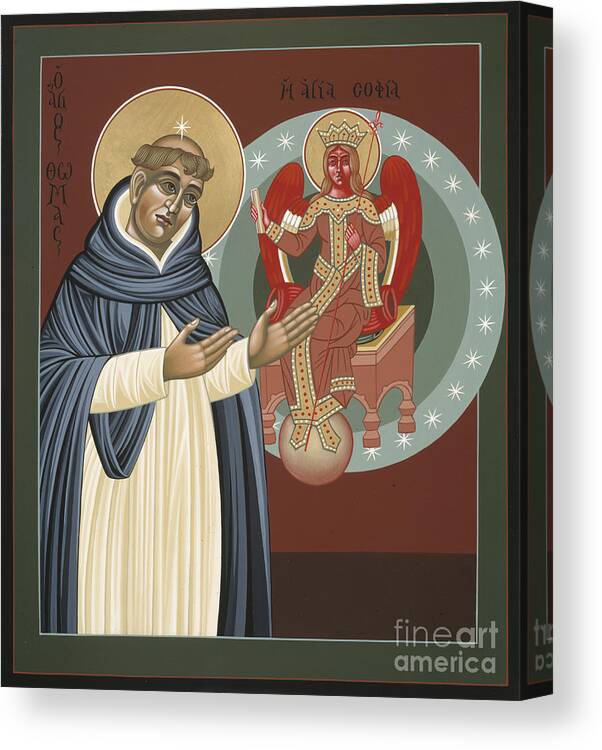 The Silence Of St Thomas Aquinas Canvas Print featuring the painting The Silence of St Thomas Aquinas 097 by William Hart McNichols