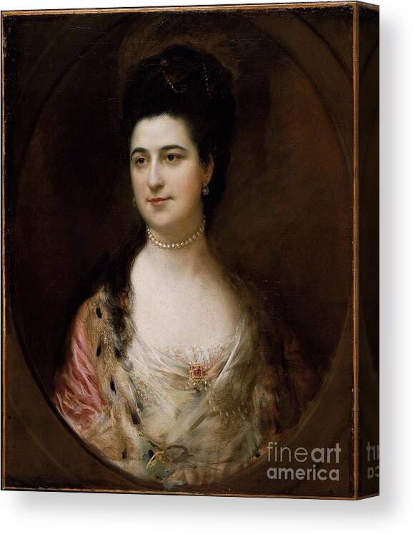 Mrs. Thomas Mathews Canvas Print featuring the painting Thomas Gainsborough by MotionAge Designs