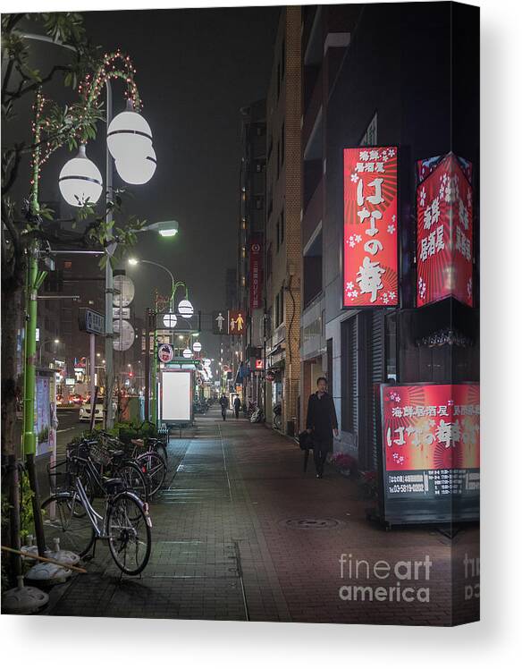 People Canvas Print featuring the photograph Tokyo Streets, Asakusa, Japan by Perry Rodriguez