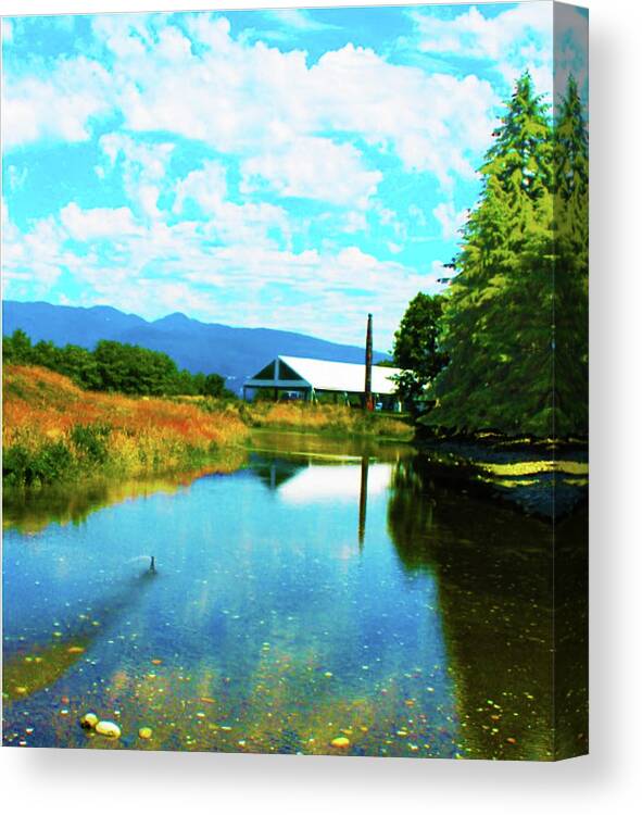 Mountains Canvas Print featuring the photograph Vancouver Mountain Pond by Rod Whyte