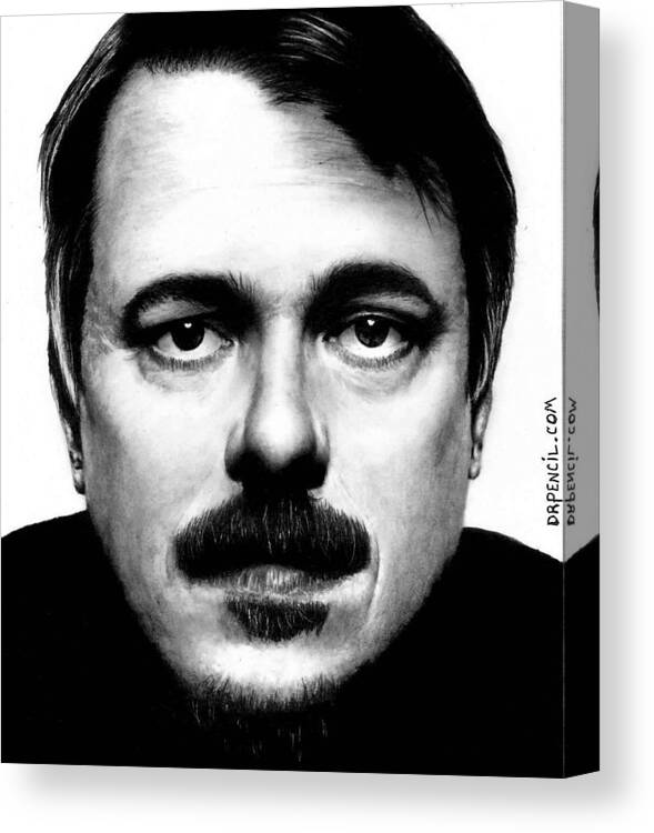 Vince Gilligan Canvas Print featuring the drawing Vince Gilligan by Rick Fortson
