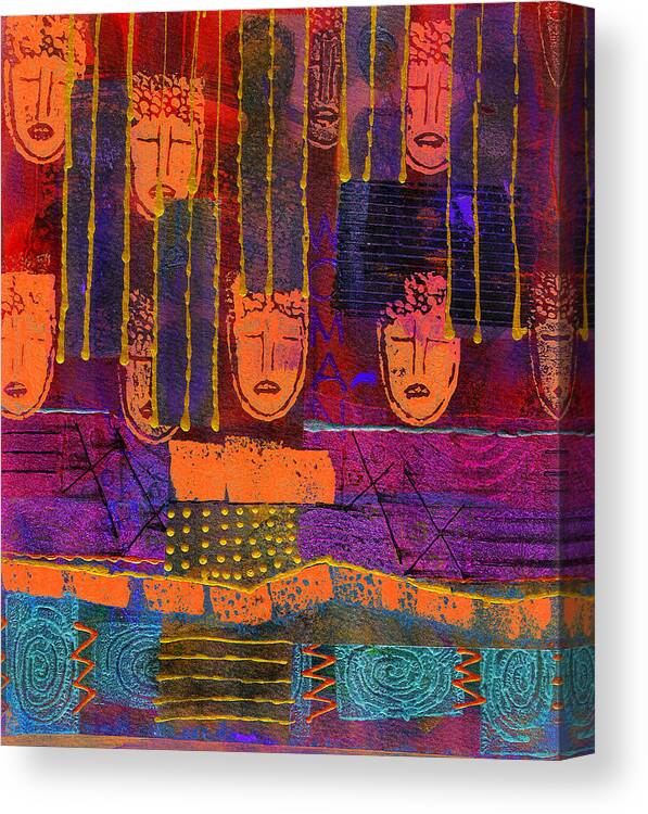 Abstract Canvas Print featuring the painting Window Shopping by Angela L Walker