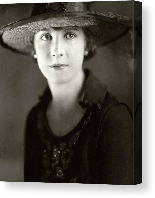 Woman With Earrings Henry Buehman Photo Circa 1910 Tucson Arizona Canvas Print featuring the photograph Woman with earrings Henry Buehman photo circa 1910 Tucson Arizona by David Lee Guss