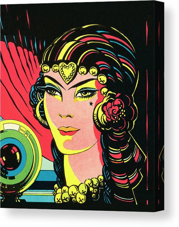 Adult Canvas Print featuring the drawing Fortune teller #1 by CSA Images