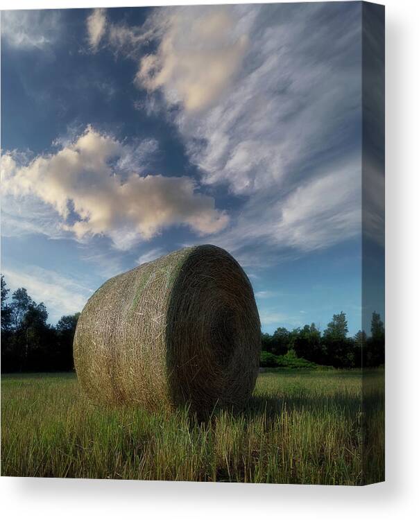 Hay Canvas Print featuring the photograph Hay Bale 2 by Jerry LoFaro