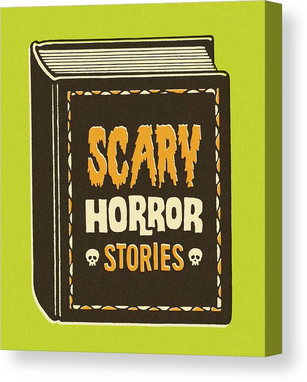 Afraid Canvas Print featuring the drawing Scary Horror Stories Book #1 by CSA Images
